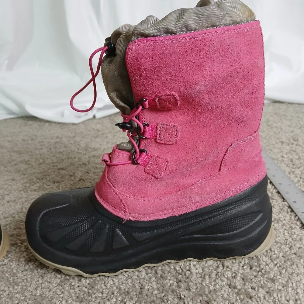 UGG Kids Adirondack Pink Black Waterproof Winter Snow Boots -20C Toggle Lace 9in